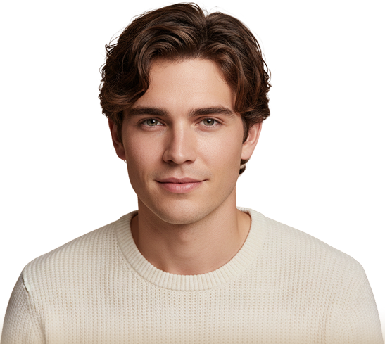 Man met vol haar